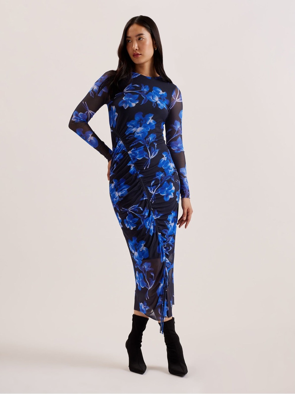TED BAKER MARLIYY
Floral Print Bodycon Mesh Midi Dress Size 5-US 12